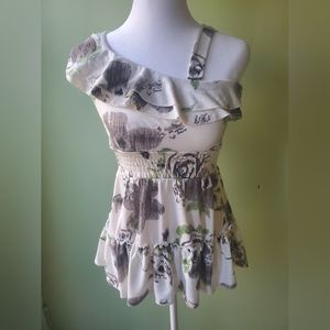 Energie Side Shoulder Flower Top (M)
